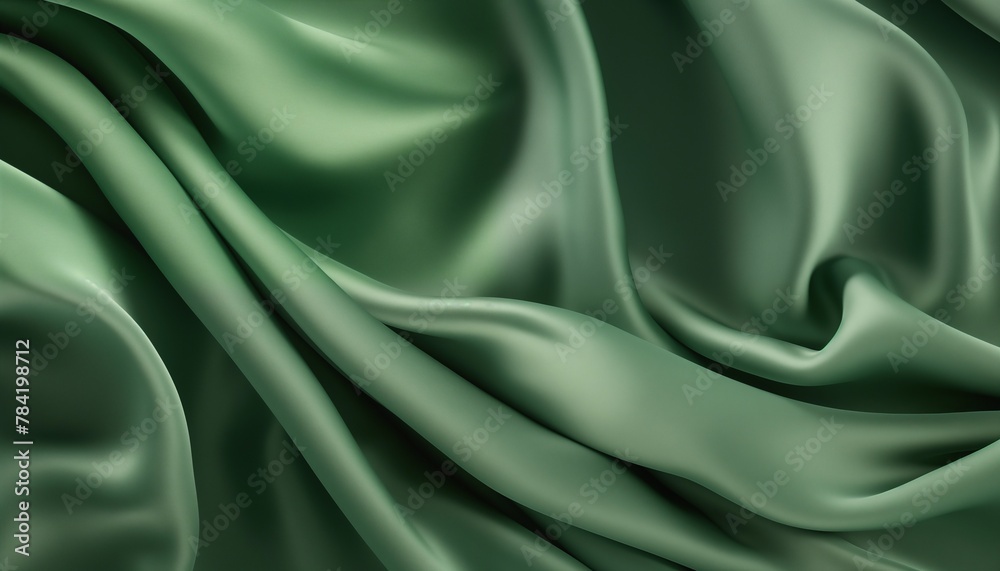 Fototapeta premium green silk satin background