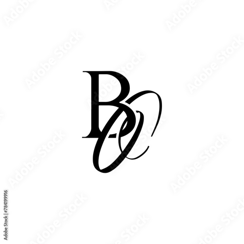 Initial Mixed Letter Logo. Logotype design. Simple Luxury Black Flat Vector BO