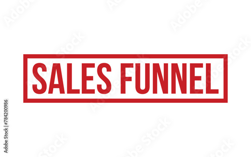 Red Sales Funnel Rubber Stamp Seal Vector