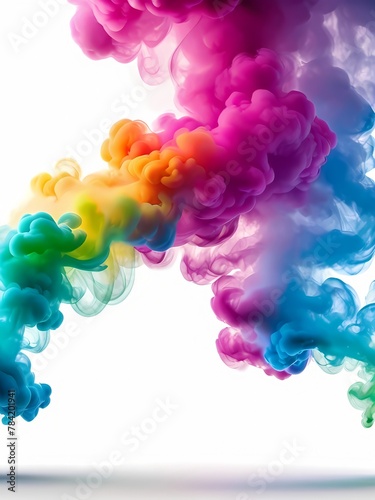 abstract background colorful texture smoke. Colorful liquid powder explosion, for poster, banner, web, landing page, cover. 3D illustration