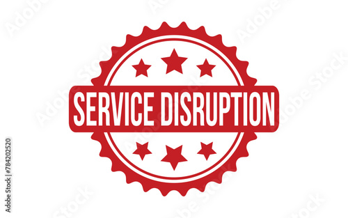 Service Disruption rubber grunge stamp seal vector