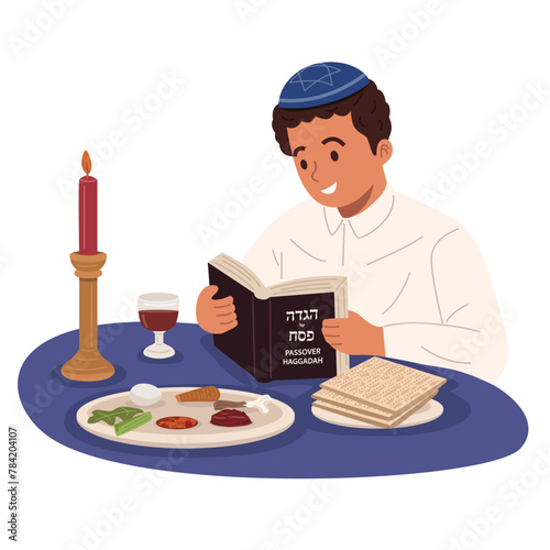 A young boy celebrating Passover © rexandpan