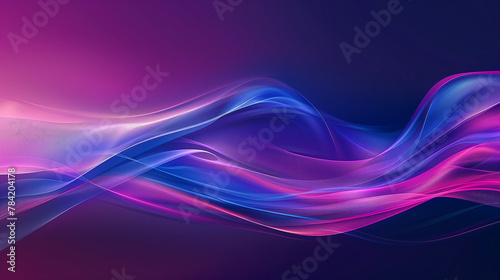 Abstract Energy Waves Flowing in Neon Colors Dynamic Background