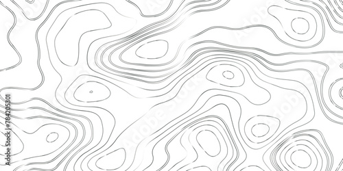 Topographic map patterns, topography line map. Vintage outdoors style, Black on white contours vector topography stylized height of the lines.