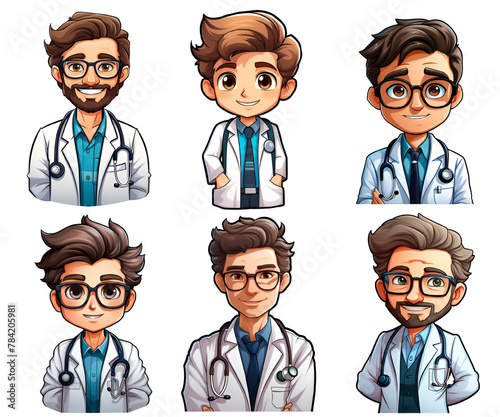 Set of Doctor Illustrations