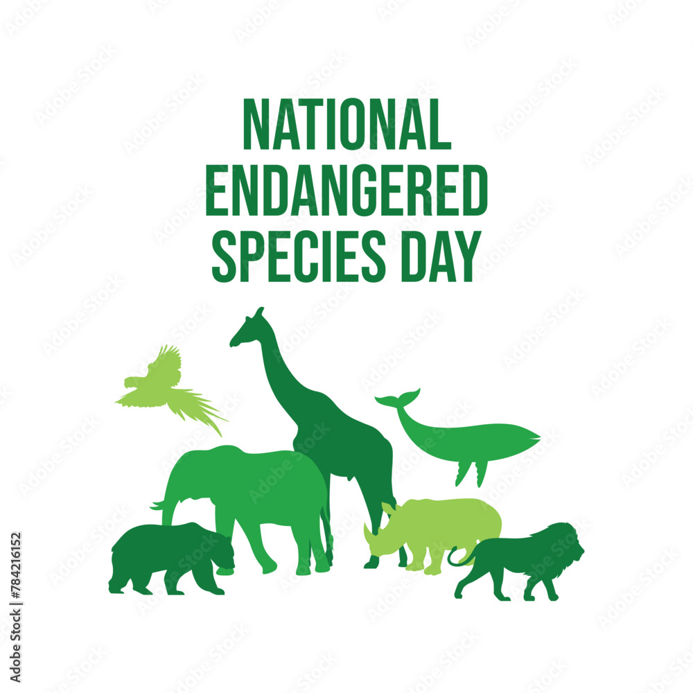 Obraz premium vector graphic of Endangered Species Day ideal for Endangered Species Day celebration.