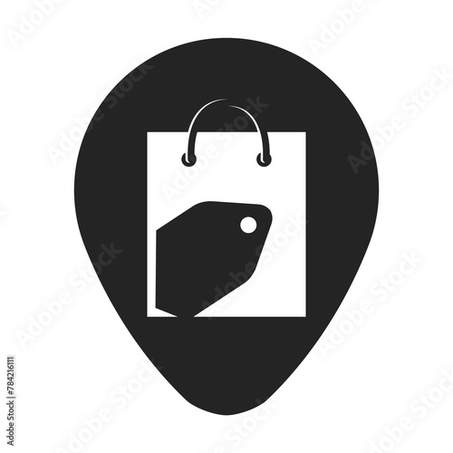 map pin location Logo template Isolated. Brand Identity. Icon Abstract Vector graphic