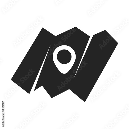 map pin location Logo template Isolated. Brand Identity. Icon Abstract Vector graphic