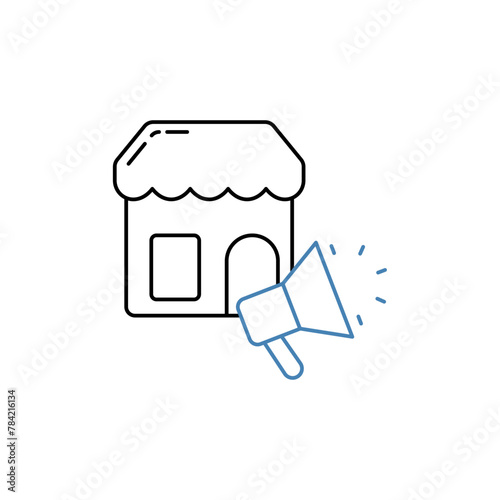 marketing concept line icon. Simple element illustration. marketing concept outline symbol design.