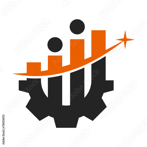 Business People Logo template Isolated. Brand Identity. Icon Abstract Vector graphic