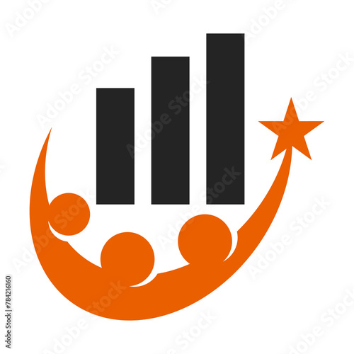 Business People Logo template Isolated. Brand Identity. Icon Abstract Vector graphic