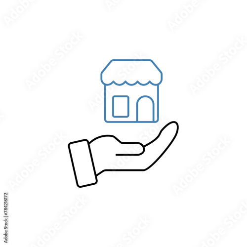 franchior concept line icon. Simple element illustration. franchior concept outline symbol design.