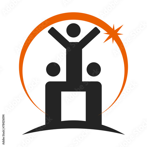 teamwork logo template Isolated. Brand Identity. Icon Abstract Vector graphic