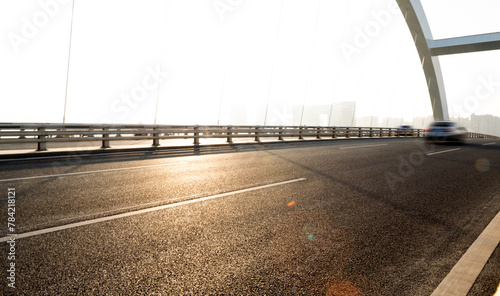 Car driving on bridge highway © xy