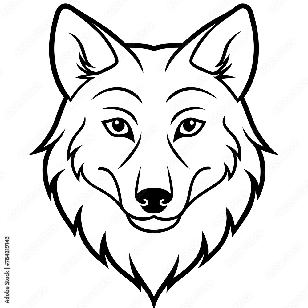 Wolf side head vector illustration.
Wolf side head vector illustration.