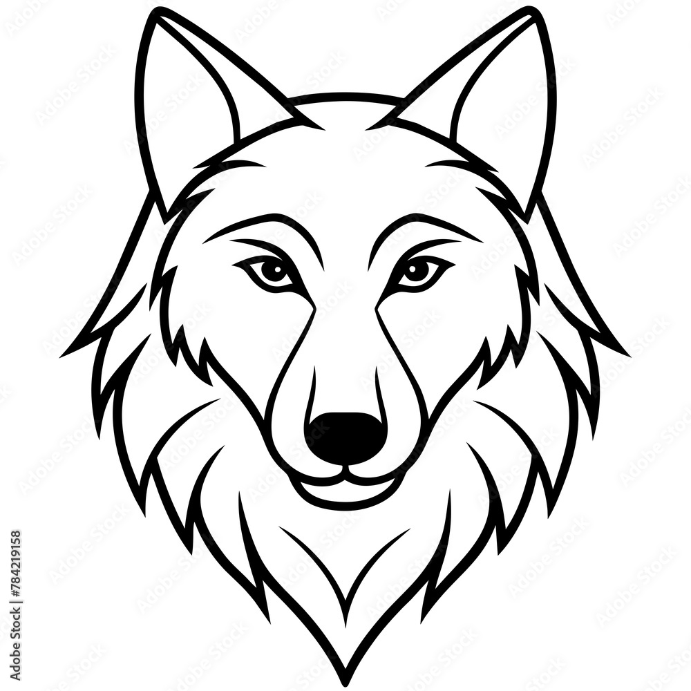 Wolf side head vector illustration.
Wolf side head vector illustration.