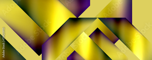 A vibrant geometric pattern featuring yellow and purple triangles on a yellow background, creating a symmetrical and colorful design reminiscent of an artistic interpretation of a terrestrial plant
