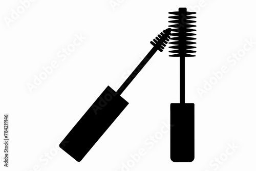mascara silhouette black color isolated vector illustration