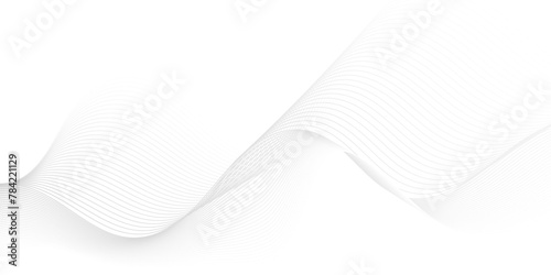  Abstract white digital blend wave lines and technology background. Modern white flowing wave lines and glowing moving lines. Futuristic technology and sound wave lines background. © MdLothfor