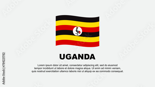 Uganda Flag Abstract Background Design Template. Uganda Independence Day Banner Social Media Vector Illustration. Uganda Background
