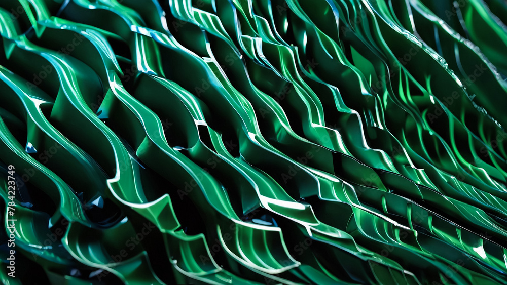 Obraz premium Beautiful green turquoise background. 3d illustration, 3d rendering.