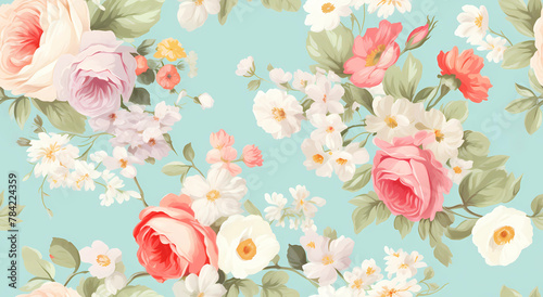 A vintage floral pattern