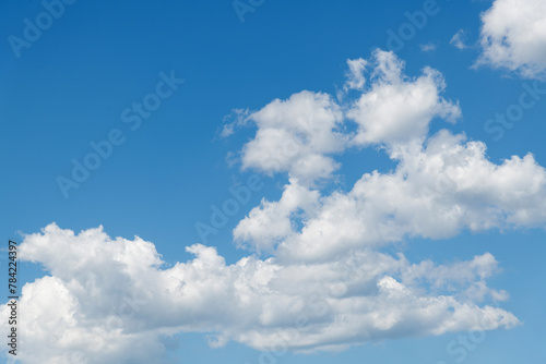 Beautiful blue sky with white clouds © xy