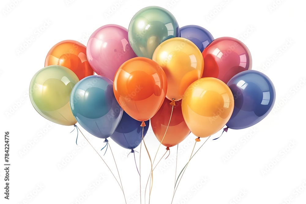 colorful balloons isolated on white colorful balloons isolated on white