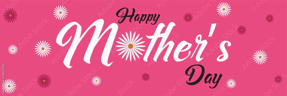 Mother's day banner postcard vector image. 