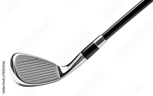 Close-up of a golf club isolated on transparent background