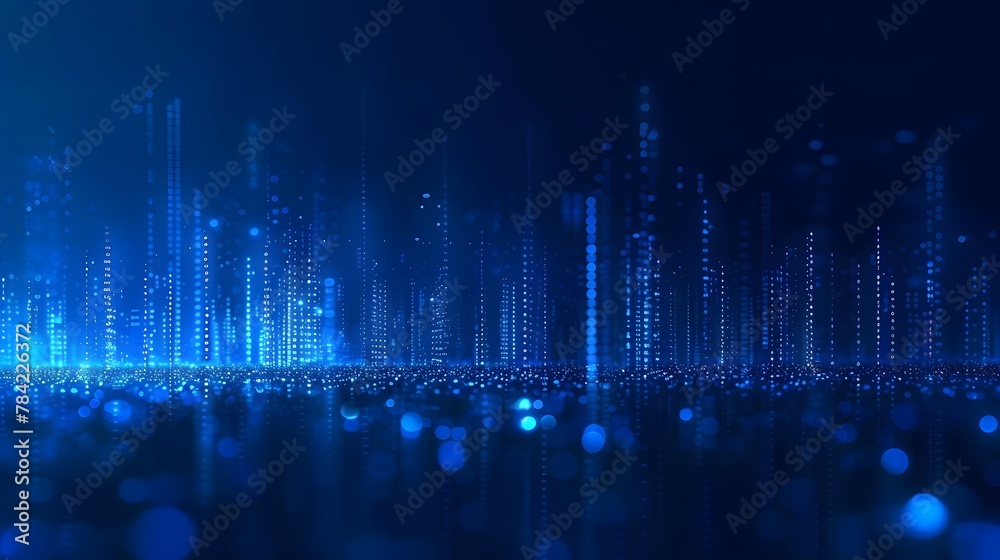 Vector background in blue with data technology and binary code. For Design, Background, Cover, Poster, Banner, PPT, KV design, Wallpaper Vector background in blue with data technology and binary code. For Design, Background, Cover, Poster, Banner, PPT, KV design, Wallpaper