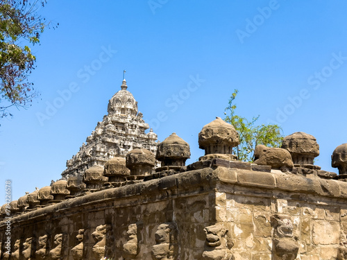 The Kailasanathar Temple also referred to as the Kailasanatha temple, Kanchipuram, Tamil Nadu, India. It is a Pallava era historic Hindu temple. photo
