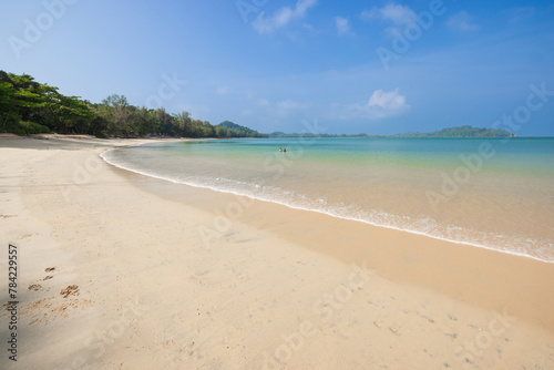 Beautiful beach on the tropical sea at Phayam island  Ranong Province  Thailand.