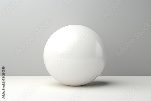 3d rendering of a white sphere isolated on a white background.