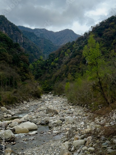 mountain river in the Chinese mountains