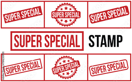 Super Special Rubber Stamp set Vector photo