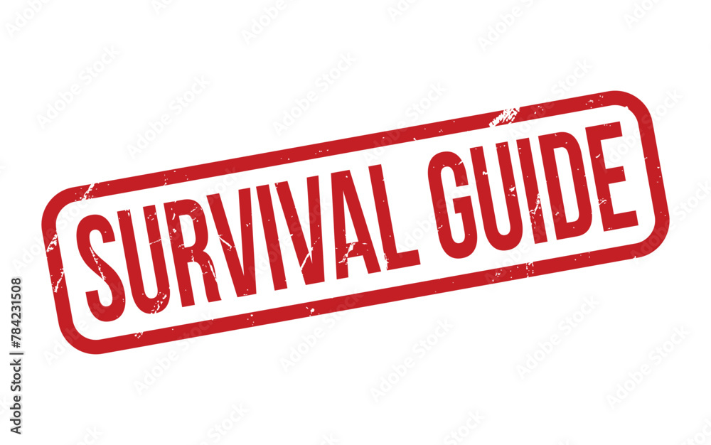 Fototapeta premium Survival Guide Rubber Stamp Seal Vector