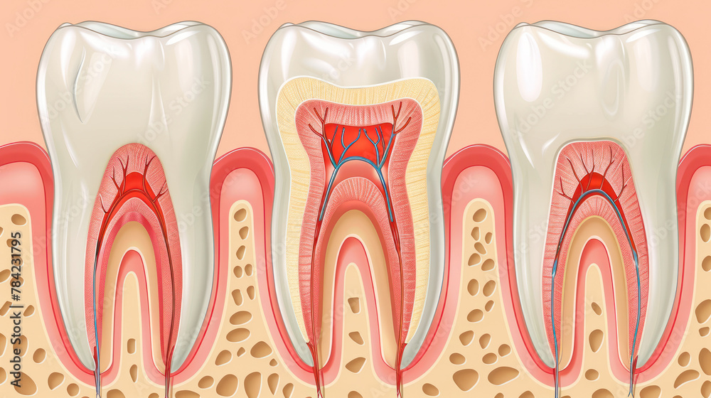 Diagram of a Healthy Tooth With a Missing Tooth Diagram of a Healthy Tooth With a Missing Tooth