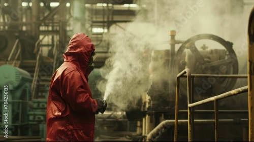 Disinfecting Machinery in a Steel Mill