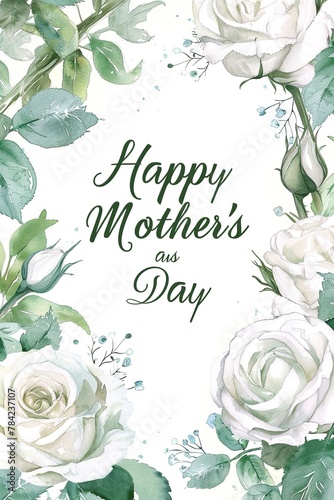 celebrating happy mother's day with arms holding each others and be surrounded by carnation flowers.VECTOR