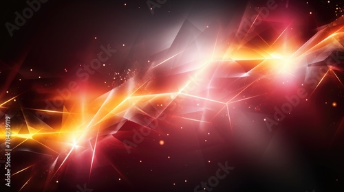 Abstract background with intersecting streaks of orange and yellow light 