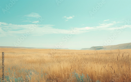 Mountain prairie scenery created with Generative AI tecnology.