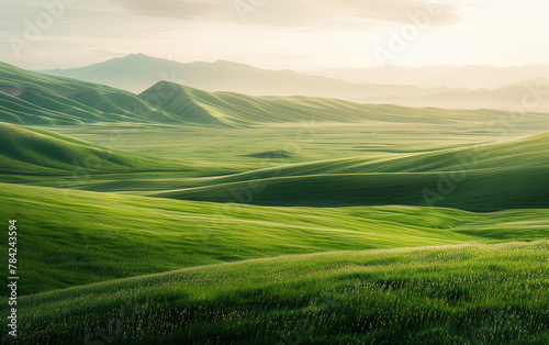 Mountain prairie scenery,created with Generative AI tecnology. © henvryfo