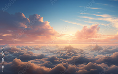 sky illustration background,created with Generative AI tecnology.