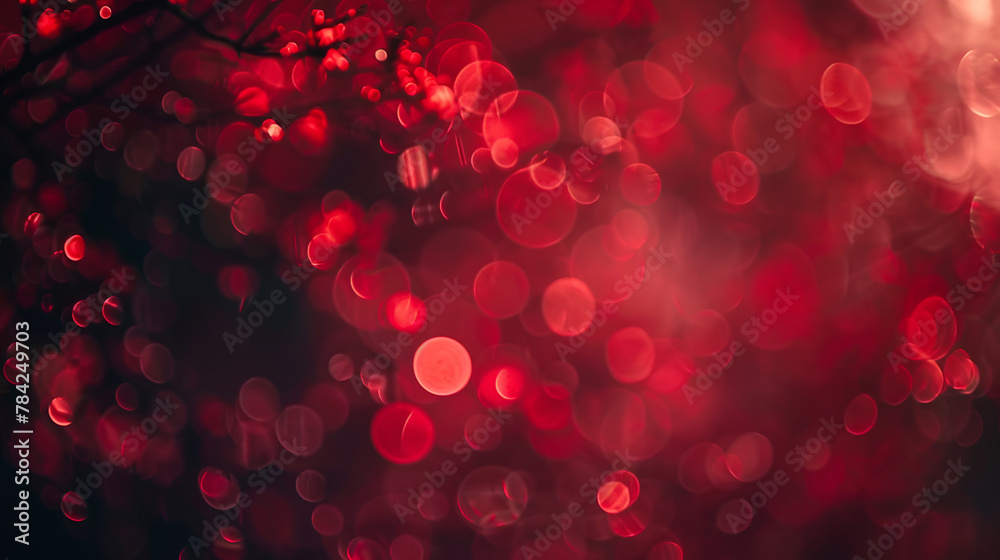 Abstract and defocused red pattern Blurred background,Light red color bokeh background, fairy lights, city holiday concept,abstract light bokeh background,circular facula,abstract colorful defocused
