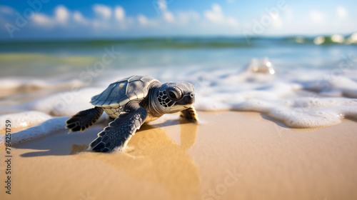 sea turtle on the beach