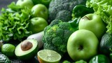 Green Vegetables and Fruits Rich in Nutrients