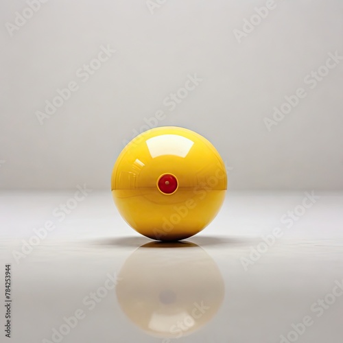 Wallpaper Mural snooker yellow  billiard ball in white space Torontodigital.ca