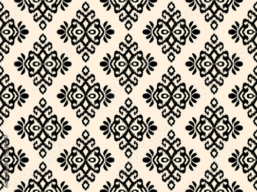 backgroundIkat Flower Pattern Ethnic Geometric native tribal boho motif aztec textile fabric carpet mandalas African photo