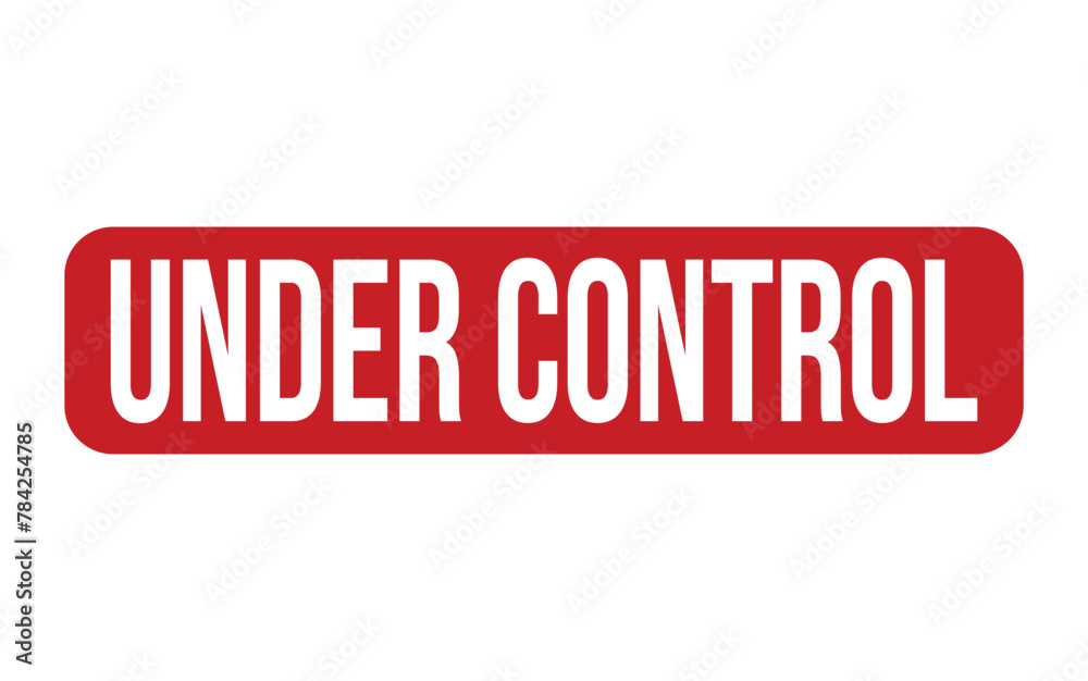 Under Control Rubber Stamp Seal Vector